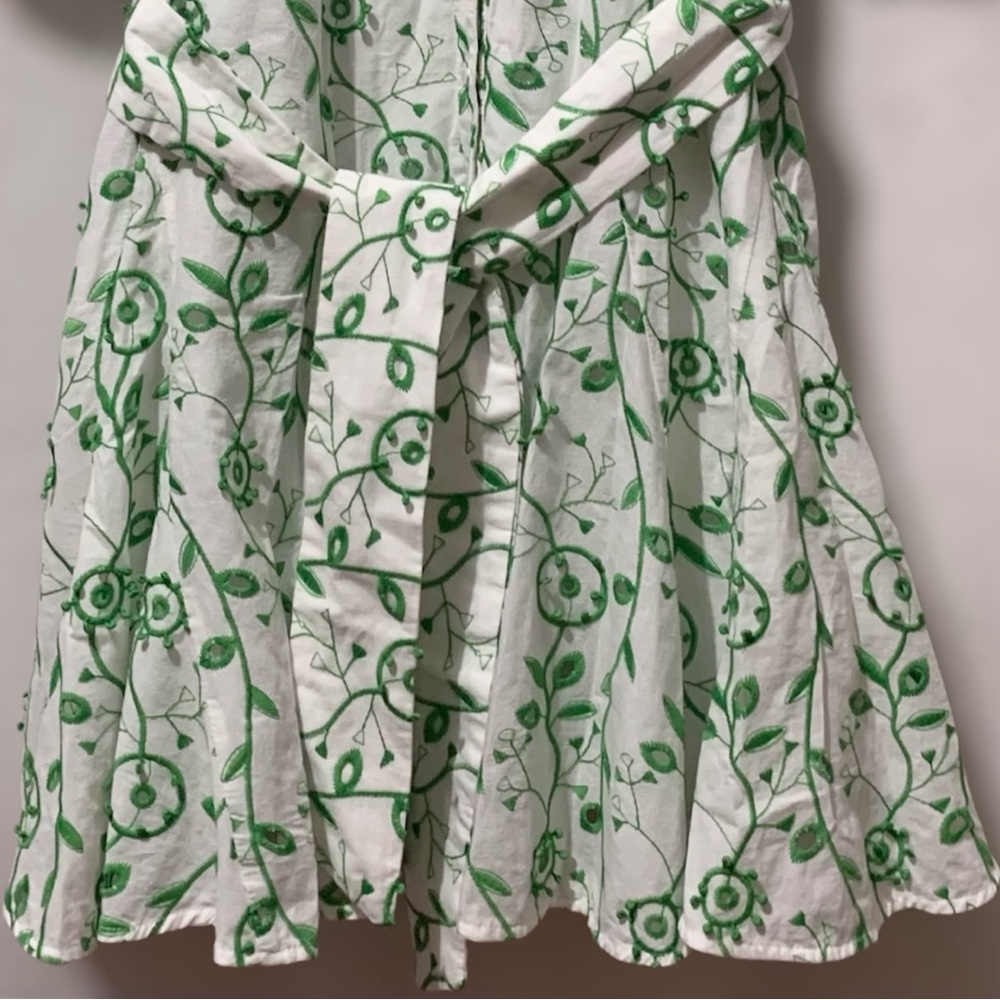 Ciebon embroidered Floral Green and White Dress - Picture 9 of 14